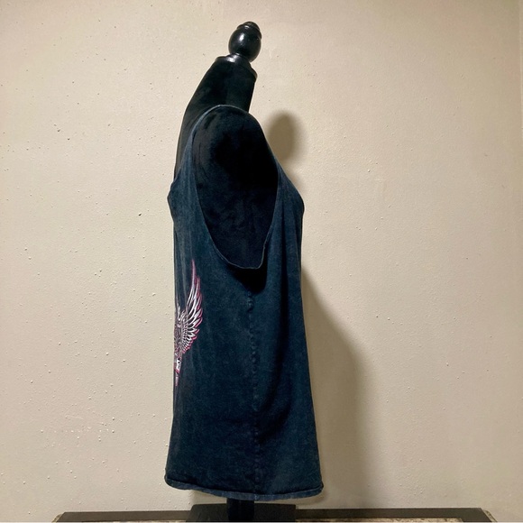 Women's Sturgis 80th 2020 Charcoal and Pink Graphic Tank Top Medium - Picture 4 of 10